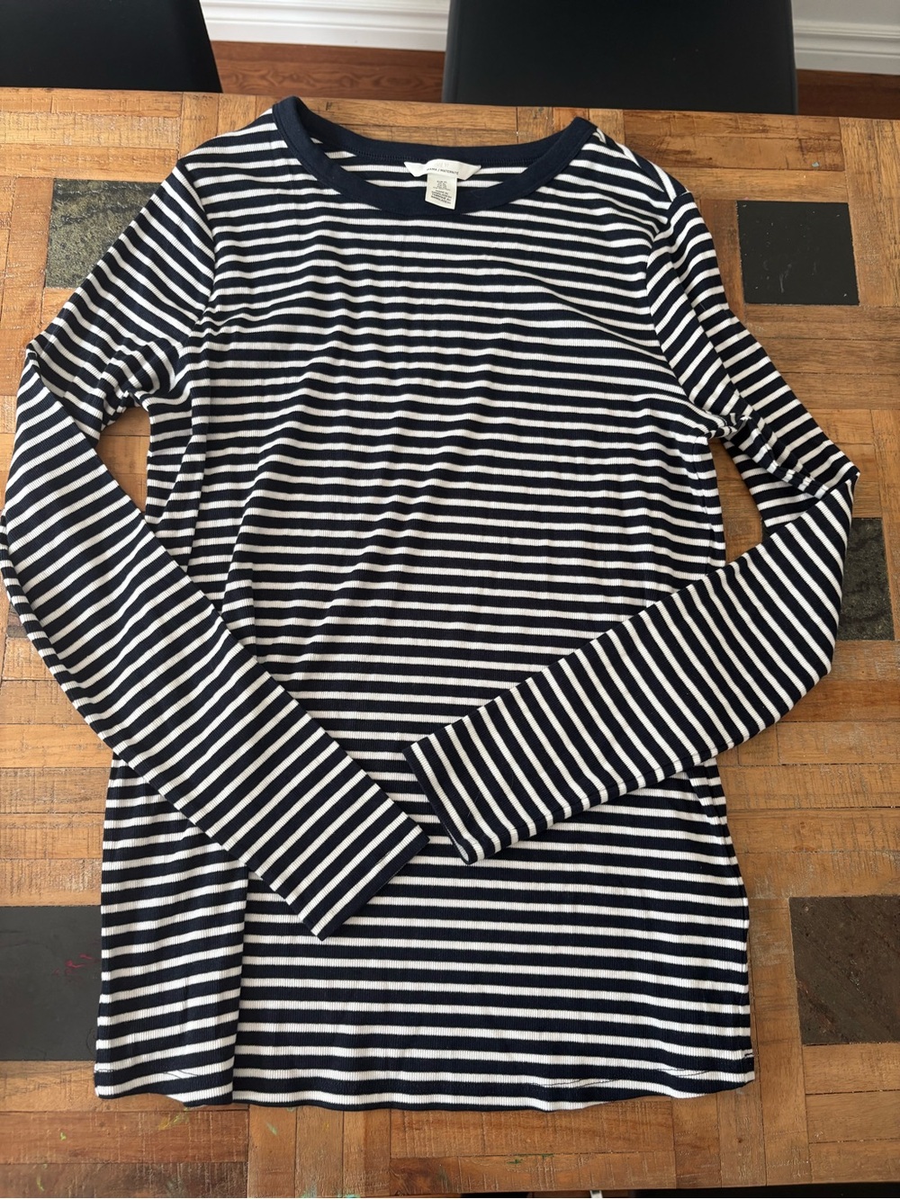 H&M MAMA Striped Maternity Top - Navy & White